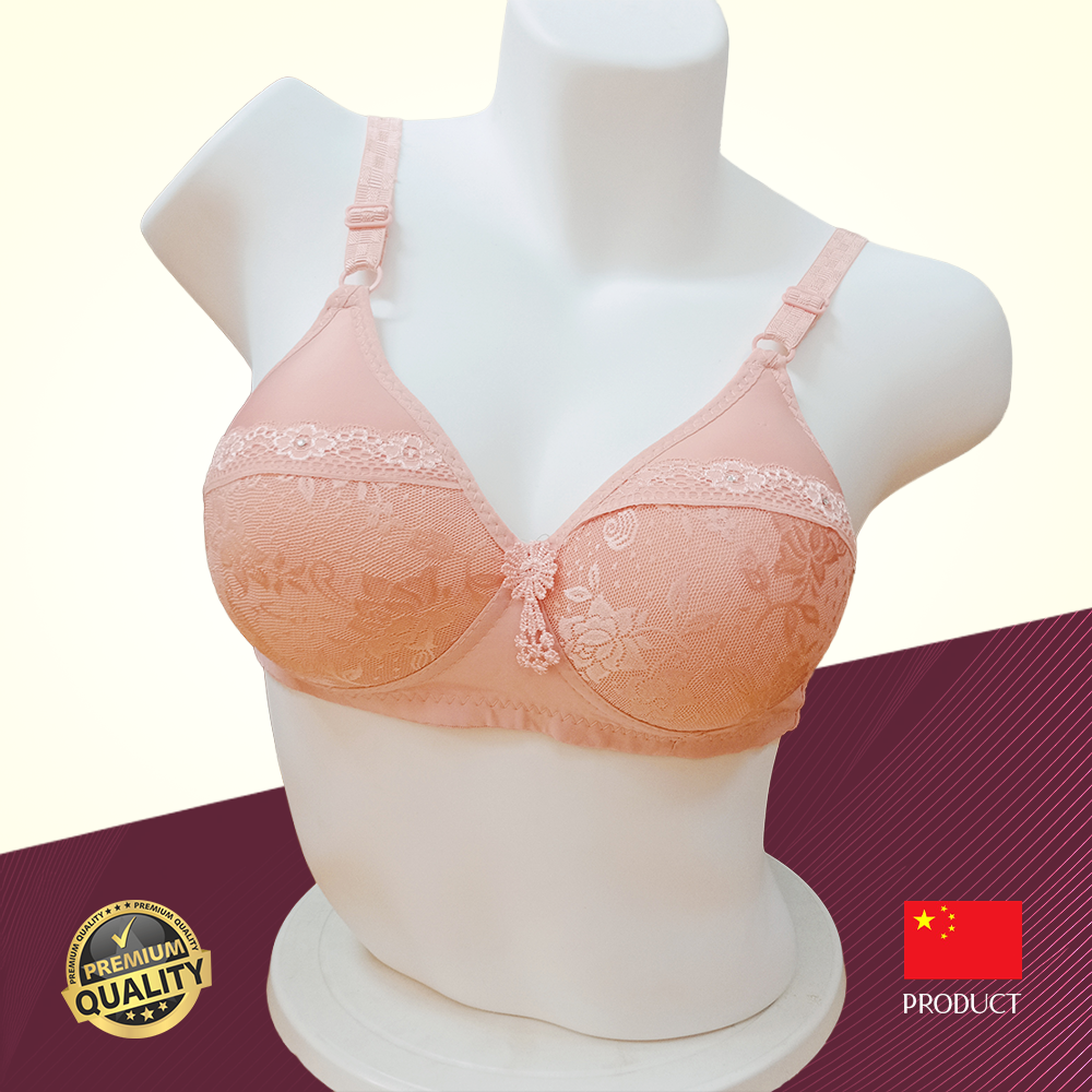 Floral Chinese Foam Padded Pushup Bra